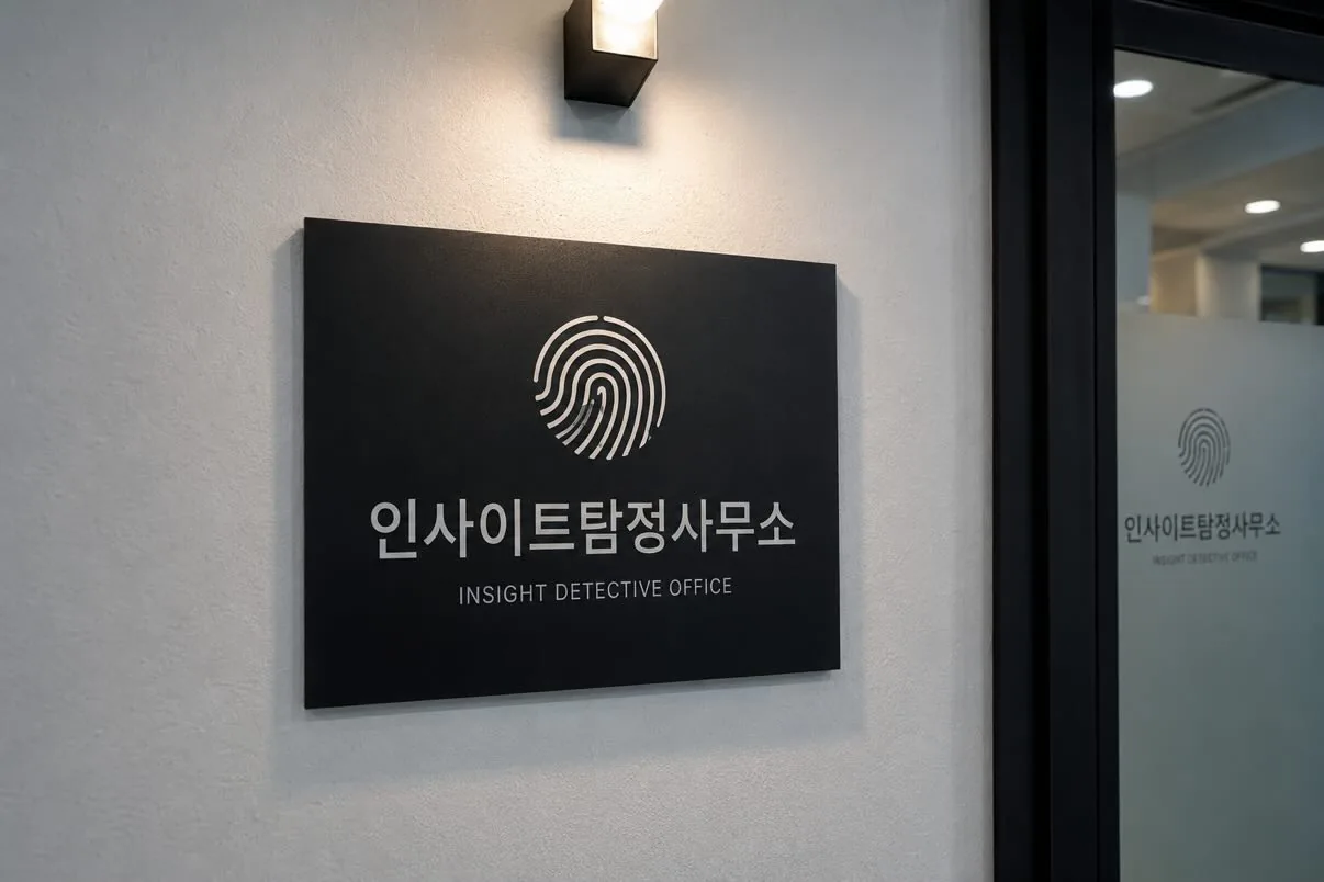 사무소 입구 사인